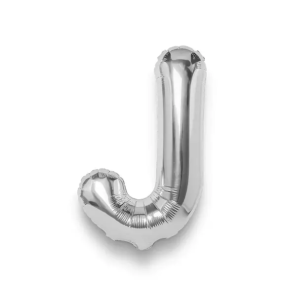 Globo Metalizado Letra J Plateado