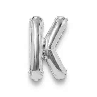 Globo Metalizado Letra K Plateado