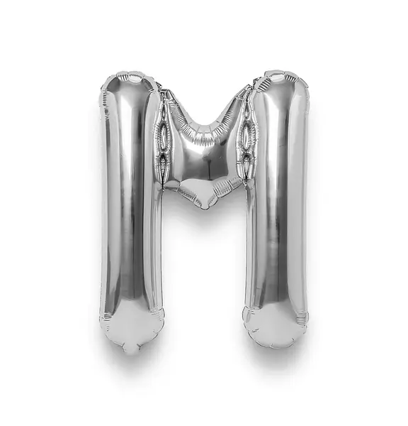 Globo Metalizado Letra M Plateado