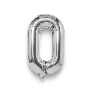 Globo Metalizado Letra O Plateado