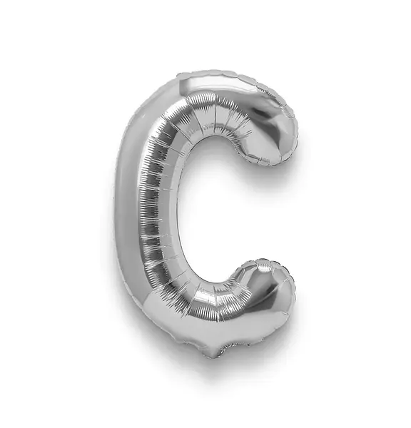 Globo Metalizado Letra C Plateado