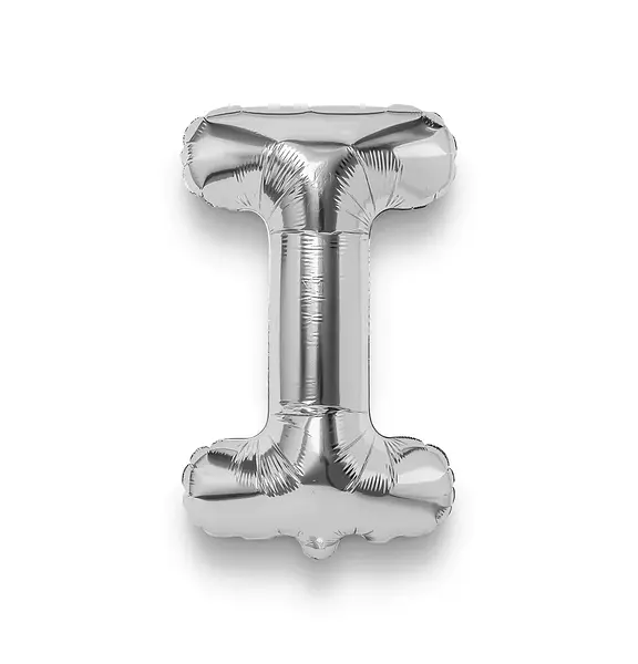 Globo Metalizado Letra I Plateado
