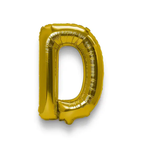 Globo Metalizado Letra D Dorado