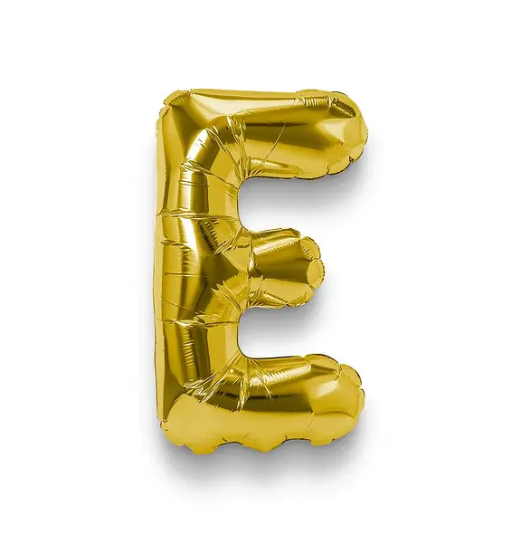 Globo Metalizado Letra E Dorado