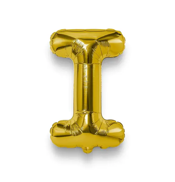 Globo Metalizado Letra I Dorado