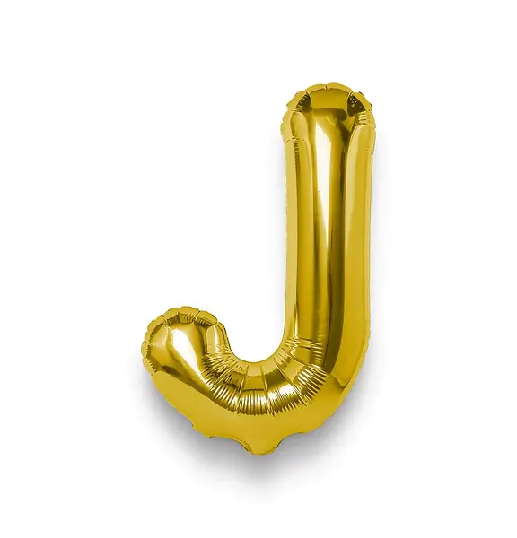 Globo Metalizado Letra J Dorado