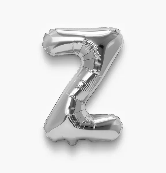 Globo Metalizado Letra Z Plateado