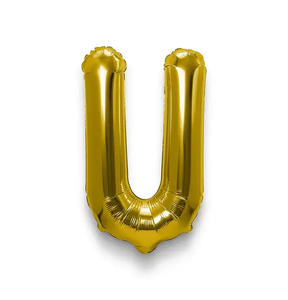 Globo Metalizado Letra U Dorado
