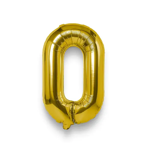 Globo Metalizado Letra O Dorado