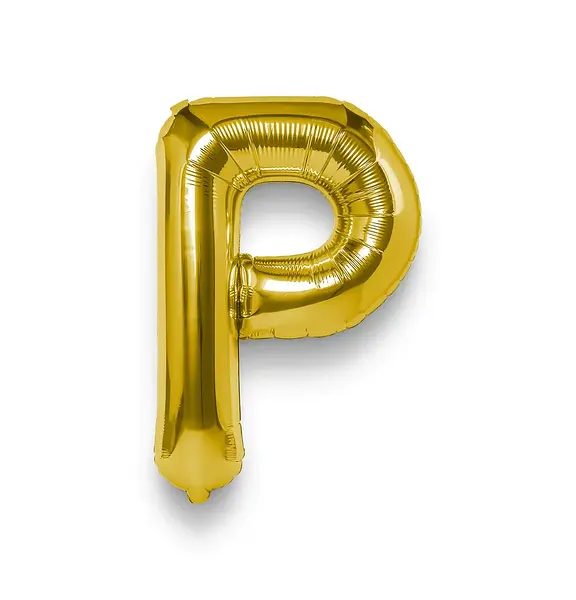 Globo Metalizado Letra P Dorado