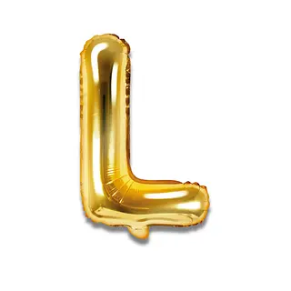 Globo Metalizado Letra L Dorado