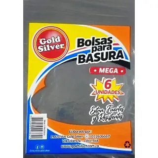 Bolsa Basura 66x86 Negra X6 Gold Silver