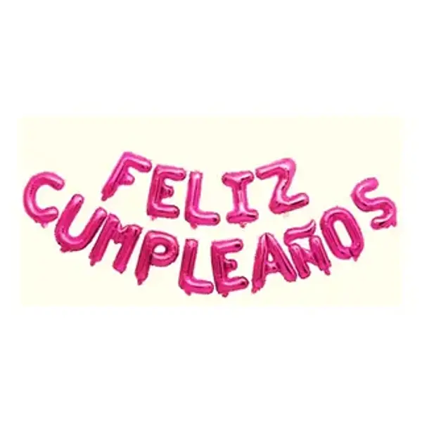 Globo Metalizado Feliz Cumpleaños Fucsia