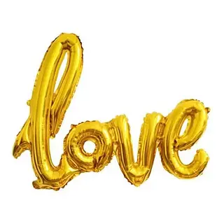 Globo Metalizado Love Dorado