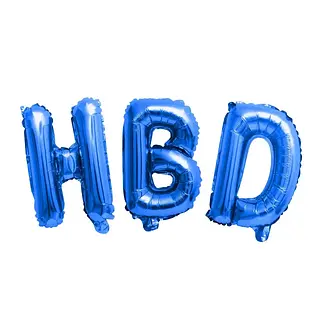 Globo Metalizado Hbd Azul