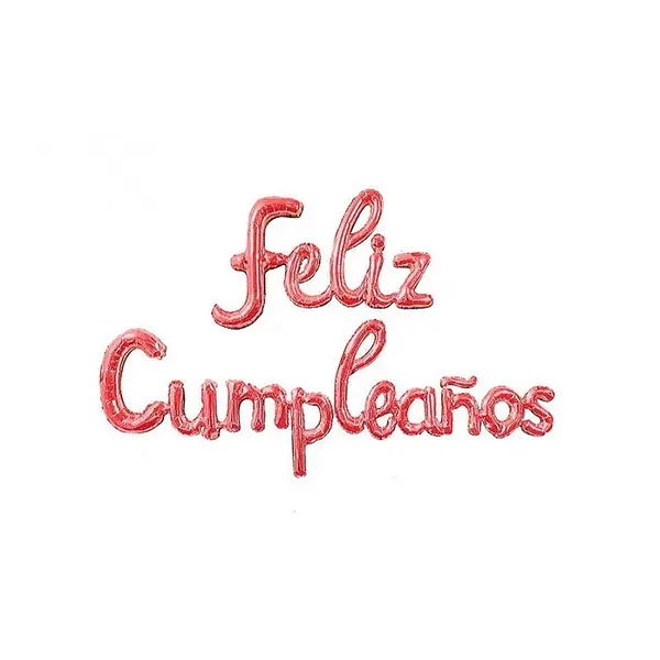 Globo Metalizado Feliz Cumpleaños Cursivo Oro Rosa