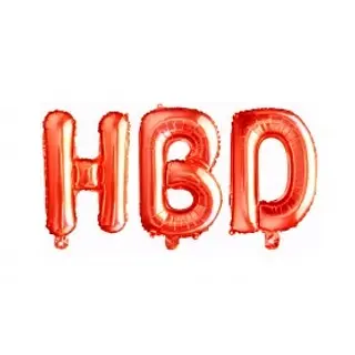 Globo Metalizado Hbd Rojo