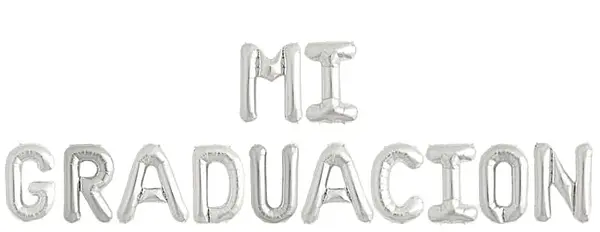 Globo Metalizado Mi Graduacion Plateado