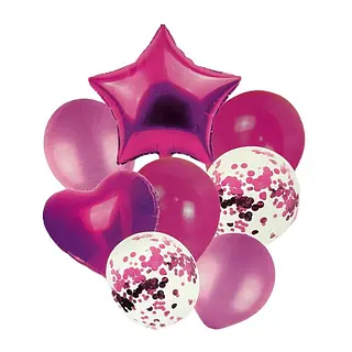 Bouquet De Globos Foil+Latex Fucsia