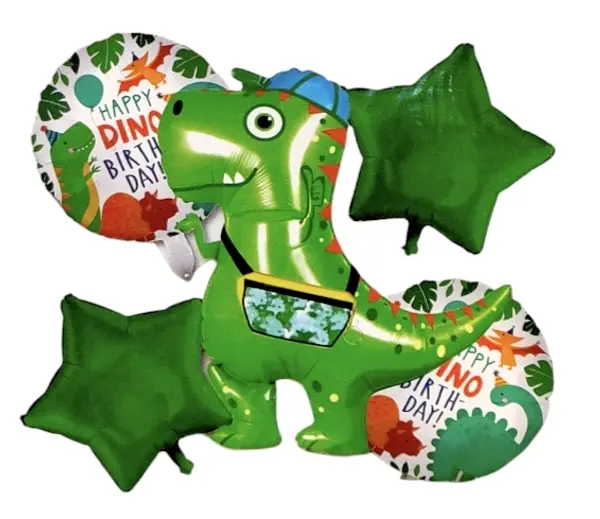 Bouquet De Globos Foil Dinosaurio