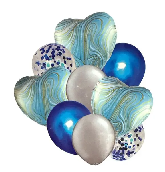 Bouquet De Globos Foil+Latex Agata Azul