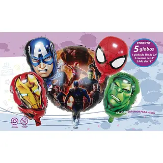 Bouquet De Globos Foil Super Heroes Avengers
