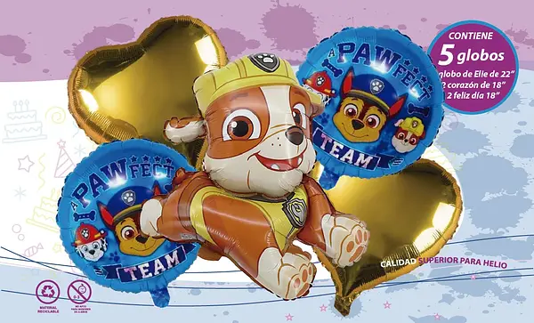 Bouquet De Globos Foil Paw Patrol Cafe