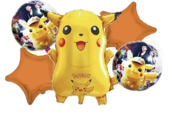 Bouquet De Globos Foil Pokemon Pikachu