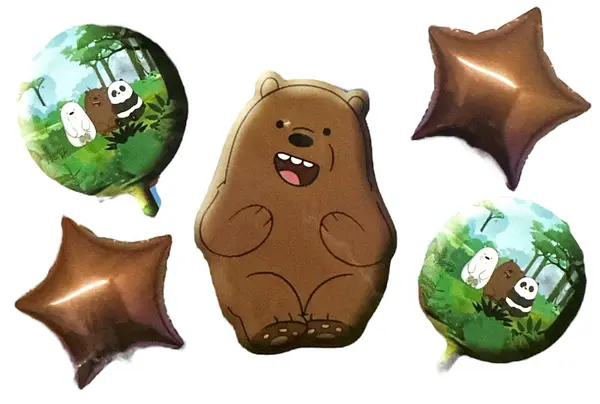 Bouquet De Globos Foil Osos Escandalosos Pardo