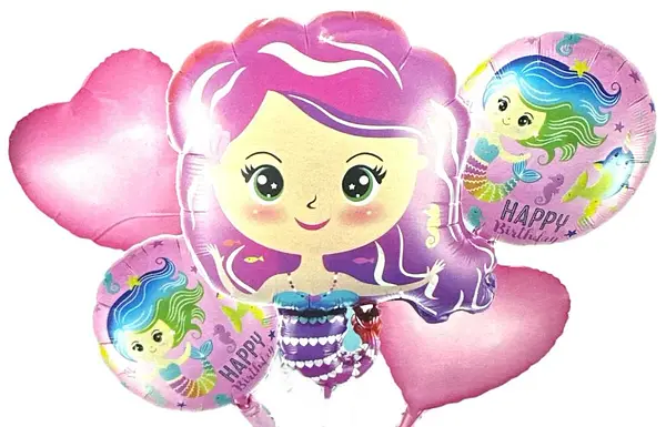 Bouquet De Globos Foil Sirena