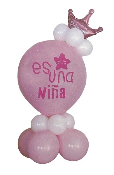 Bouquet De Globos Foil+Latex Baby Shower Niña