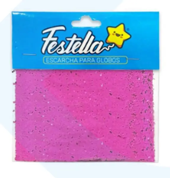 Escarcha Para Globo Fucsia Paquete X12