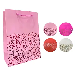 Bolsa De Regalo Con Estampado De Corazones