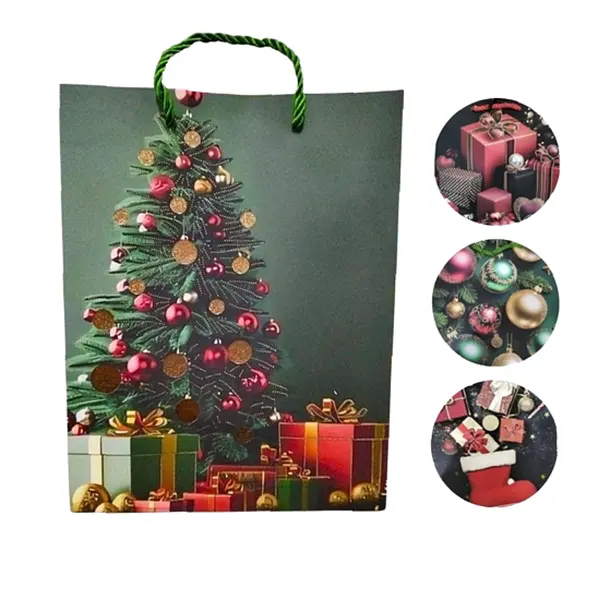 Bolsa De Regalo De Navidad Arbol Verde