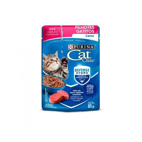 Cat Chow Pouch Gatitos Carne