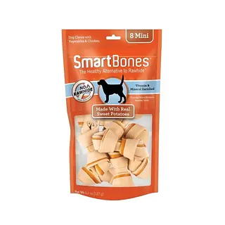 SMARTBONES CON CAMOTE X8 HUESO-MINI