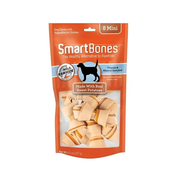 SMARTBONES CON CAMOTE X8 HUESO-MINI