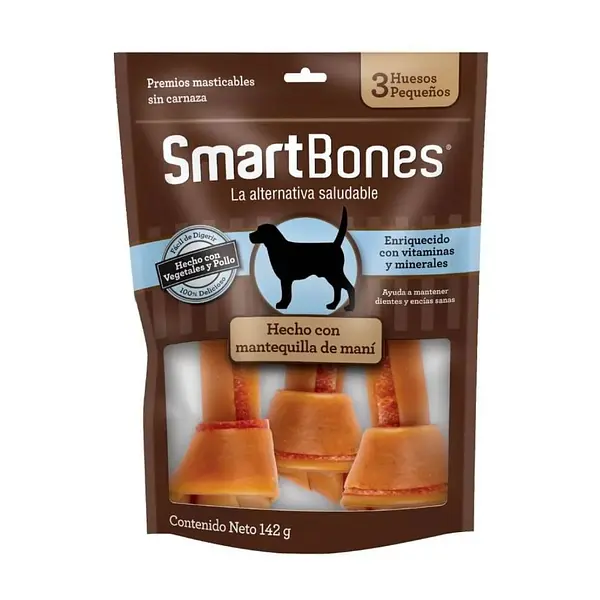 SMARTBONES MANTEQUILLA DE MANI X 2 HUESOS