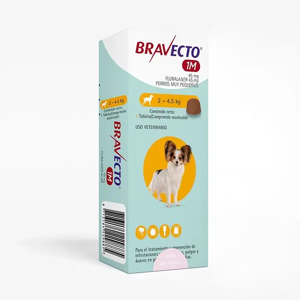 BRAVECTO DE 1 MES 2-4.5 KG                  