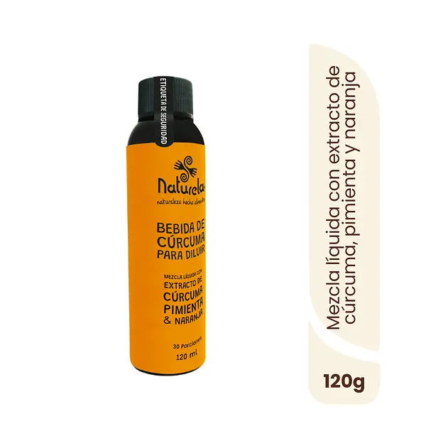 Bebida De Cúrcuma Con Extracto De Pimienta Y Naranja