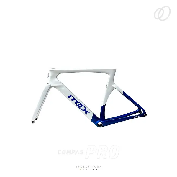 Bicicleta Ruta Compas Pro Blanco/Azul Disco S(490) 9.2kg