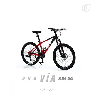 Bicicleta Itook Bravia T-12000 Rin 24" Rojo+Negro