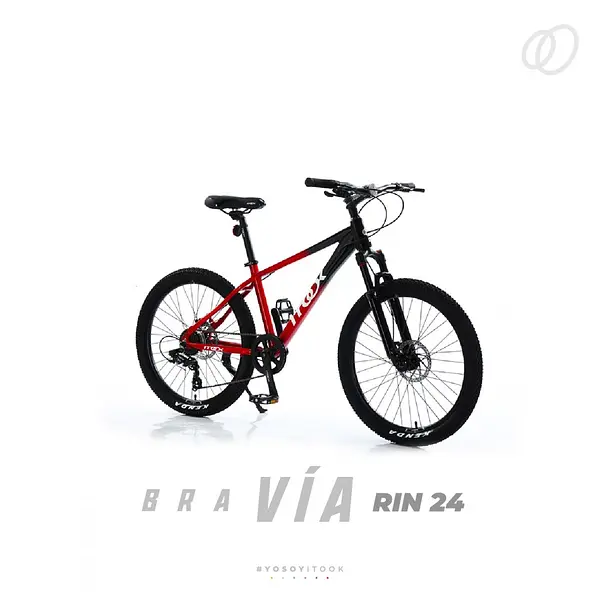 Bicicleta Itook Bravia T-12000 Rin 24" Rojo+Negro
