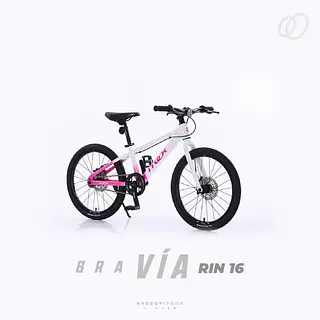 Bicicleta Itook Bravia T-12000 Rin 16" Rosado+Blanco