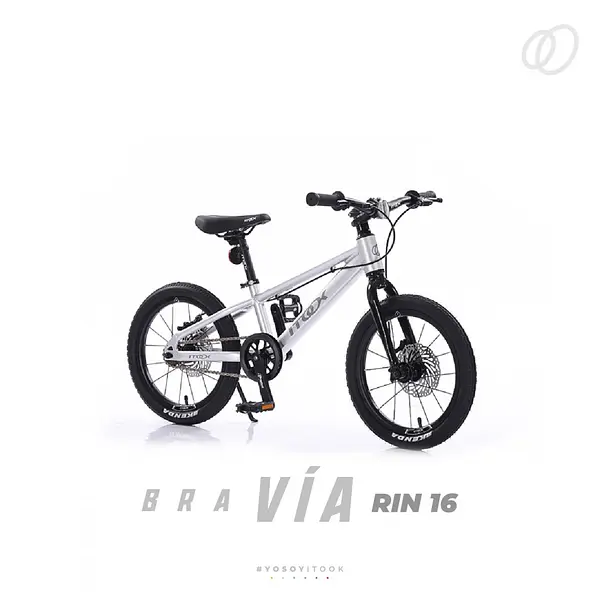 Bicicleta Itook Bravia T-12000 Rin 16" Plateado