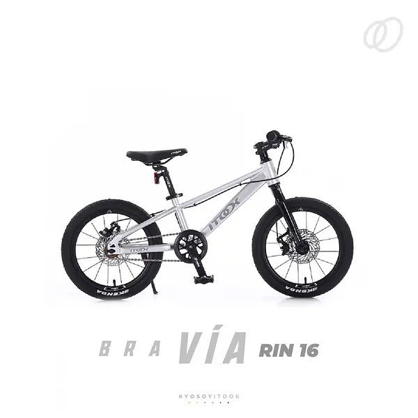 Bicicleta Itook Bravia T-12000 Rin 16" Plateado