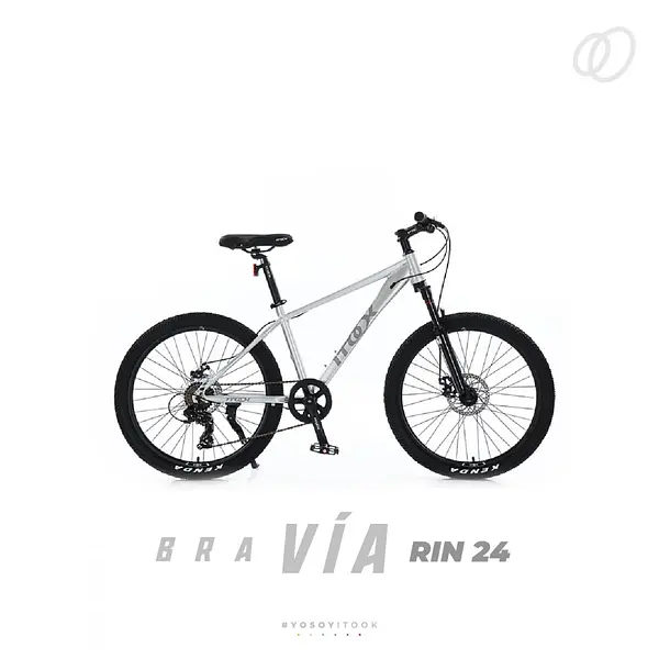 Bicicleta Itook Bravia T-12000 Rin 24" Plateado
