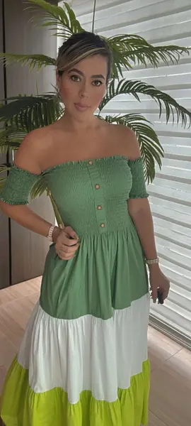 Vestido Largo Encauchado En Popelina Chic