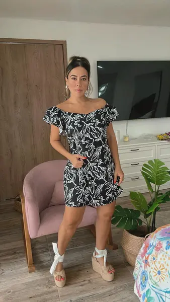 Vestido Corto Femenino Estampado