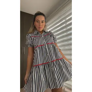 Vestido Corto Multicolor Importado